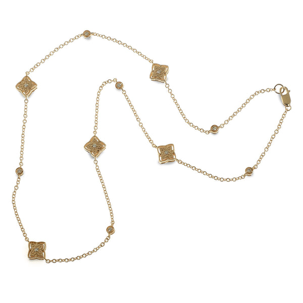 Byzantine quatrefoil station necklace