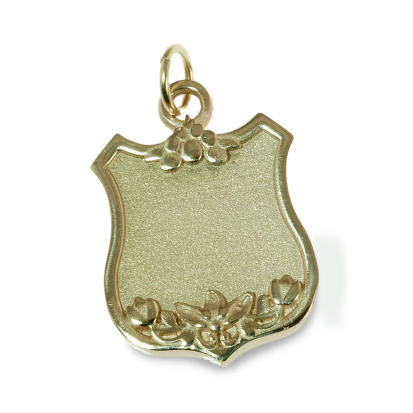 Floral shield pendant