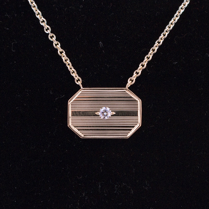 Repurposed Cuff Link Rectangle Necklace