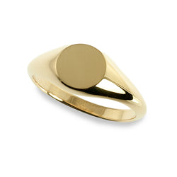 Small round signet ring