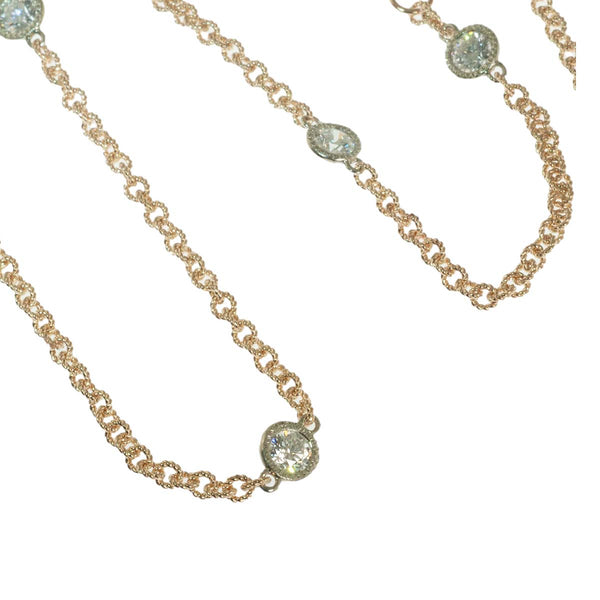 Textured Diamonds by the Yard Necklace