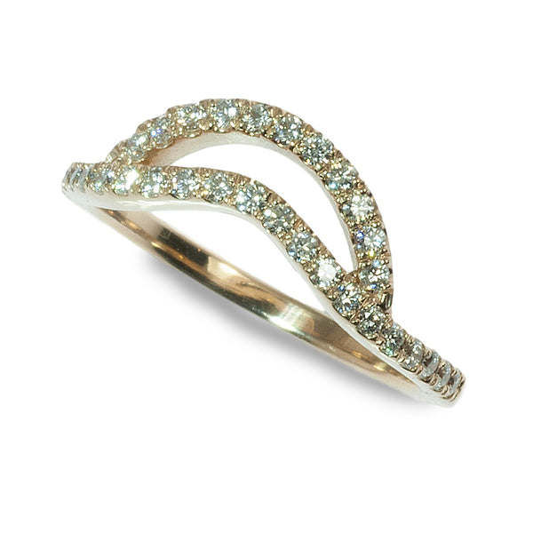 Double curved diamond band