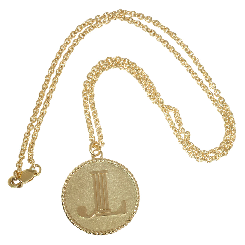 Gold Presidents Diamond Initial Necklace