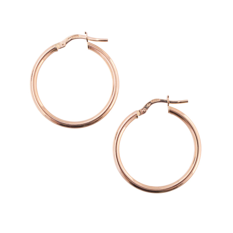 14K Gold Basic Hoop Earrings