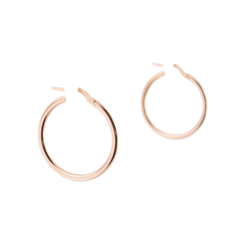 14K Gold Basic Hoop Earrings