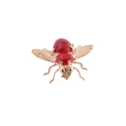 Gump's 14K Gold Coral Bee Pin